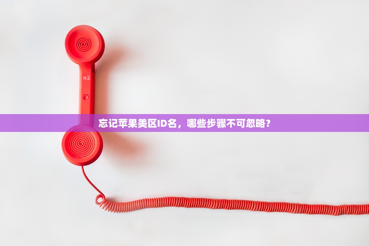 忘记苹果美区ID名,哪些步骤不可忽略?