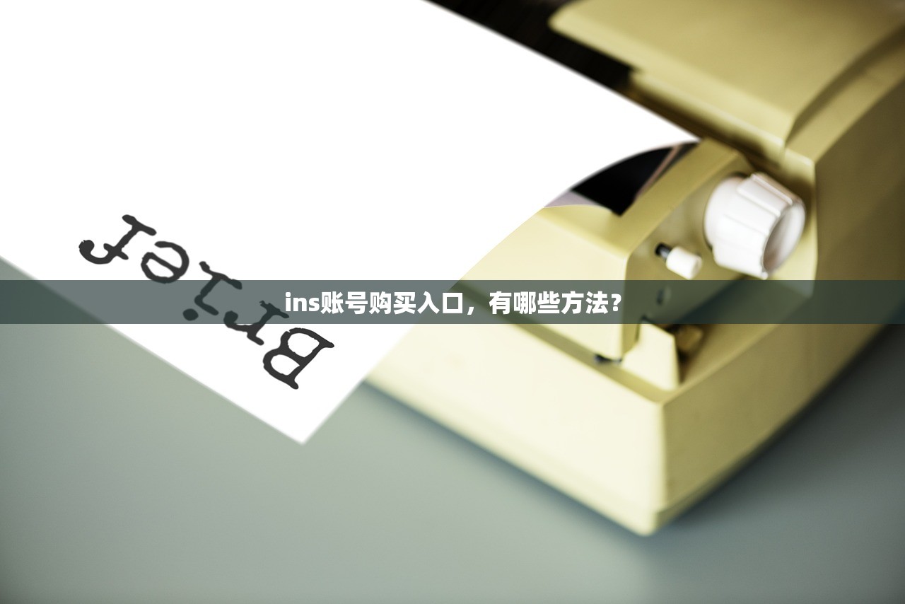 ins账号购买入口,有哪些方法?