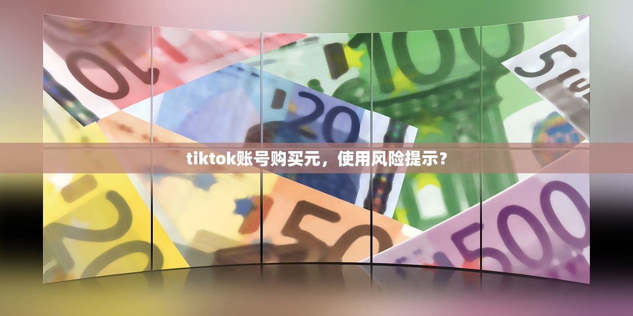 tiktok账号购买元,使用风险提示?