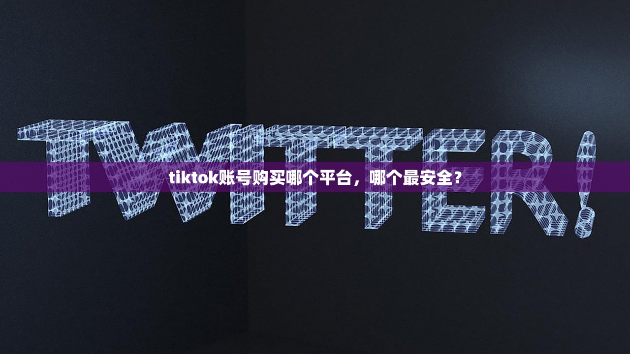 tiktok账号购买哪个平台,哪个最安全?