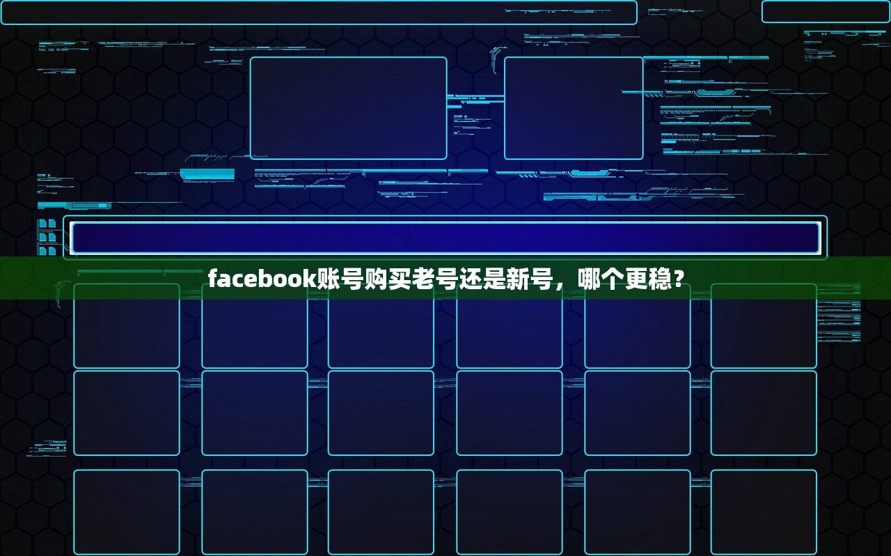 facebook账号购买老号还是新号,哪个更稳?