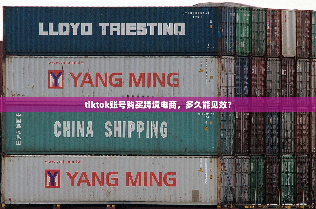 tiktok账号购买跨境电商,多久能见效?