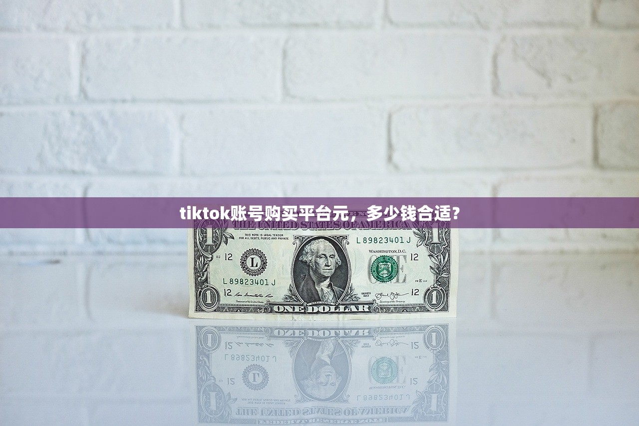 tiktok账号购买平台元，多少钱合适？